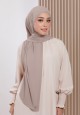 AFRAH INSTANT SHAWL  TIE BACK IN LIGHT TAUPE